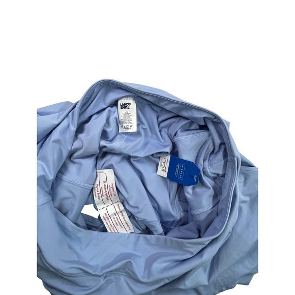 Lands End Tiered Ruffled Swim Skort Light Blue NWOT Size Large 14-16 Pockets - Picture 5 of 11